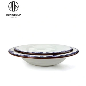 11 Inch Restaurant Cheap Watermelon Shape Ceramic Bowl