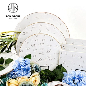 Exquisite Restaurant Good Quality Flat White Round Dinner Plates