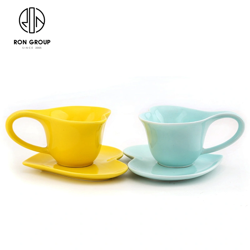 Chinese Suppliers Exquisite Shape Fashion Indoor Tableware Ceramic Coffee Tea Cups And Saucers