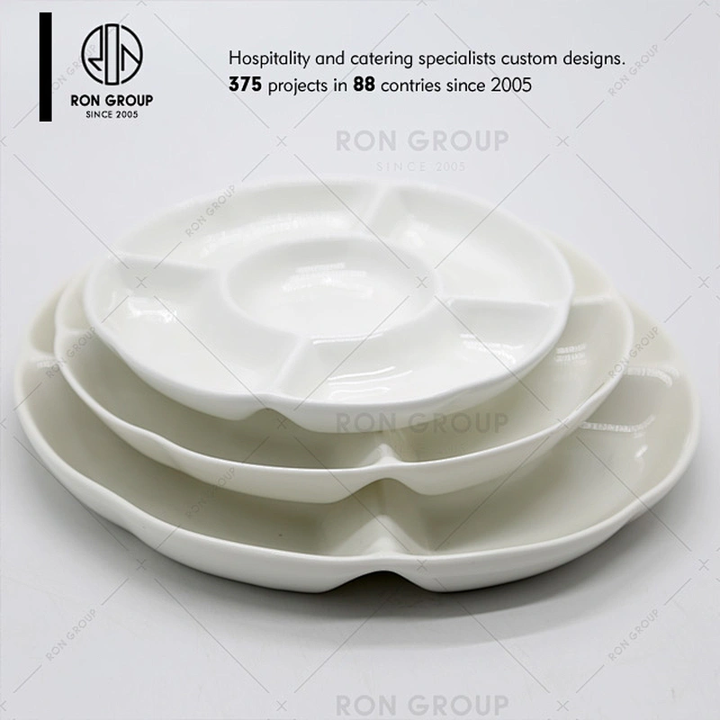 Ceramic White Dinner Plate for Restaurant Hotel Wedding