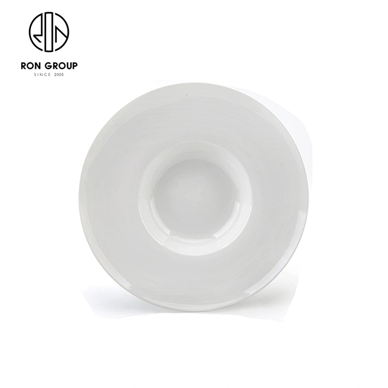 High Quality Modern Simple Porcelain Round Hat Shape Dinner Plate