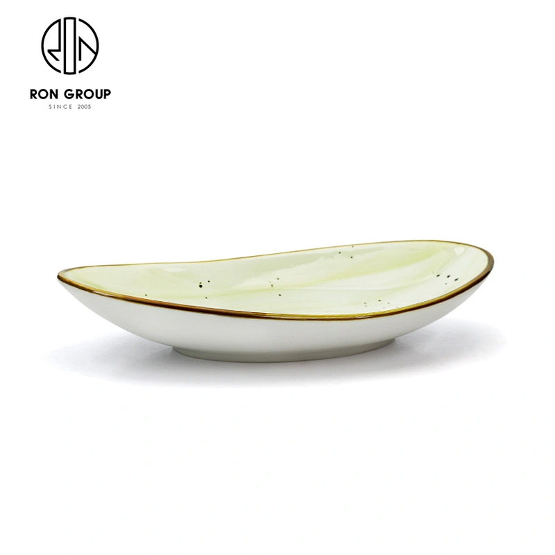 Wholesale Custom Restaurant Serving Dishes Oval Long Dinner Plate
