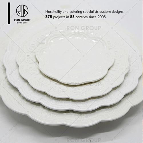 Ceramic White Dinner Plate for Restaurant Hotel Wedding