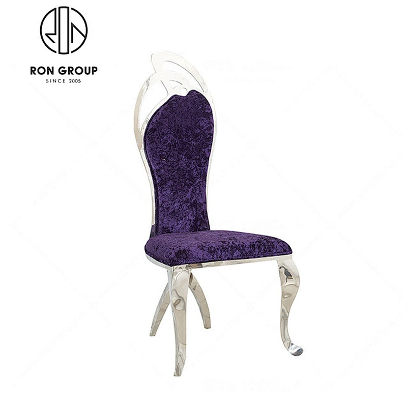 stainless steel frame velvet wedding chairs