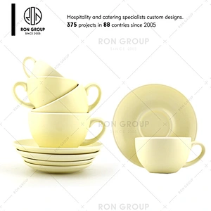 Custom Logo Orange Ceramic Coffee Cups