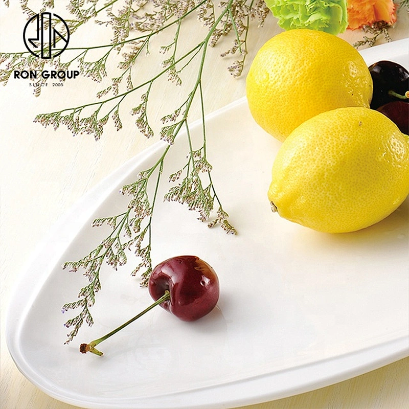 Factory Make Exquisite 9 Inch White Irregular Bowl  For Restaurants