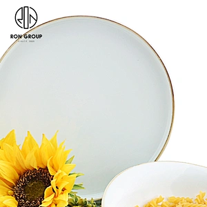 Customized 1.03 Kg Tableware Ceramic Soup Salad Bowl For Restaurant Hotel
