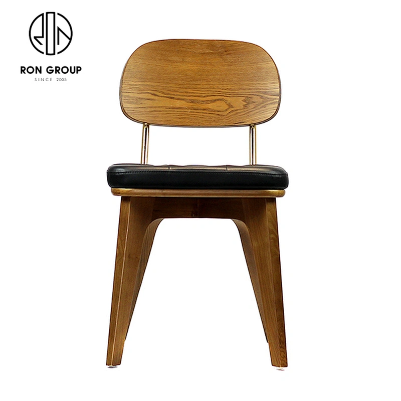 Comfortable Ash Solid Wood Lounge Restaurant Chairs Dining