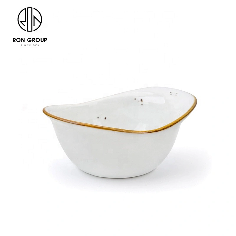 High Quality Customized Porcelain Oval Salad Snack Bowl For Hotel