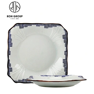 Wholesale Hotel Restaurant Modern Porcelain Square Plates