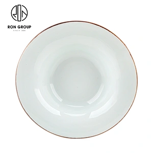 New Design Dinnerware Restaurant Round Ceramic Dishes Soup Plate