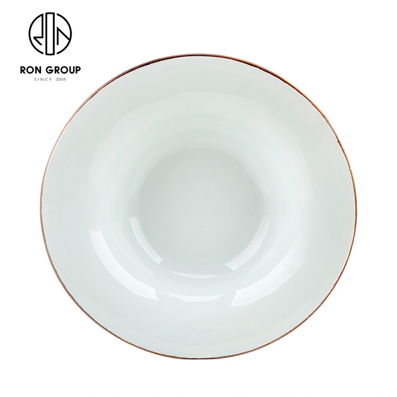 New Design Dinnerware Restaurant Round Ceramic Dishes Soup Plate