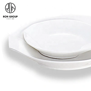 Wholesale Handmade 8 inch Ceramic Porcelain Dinner Soup Plate