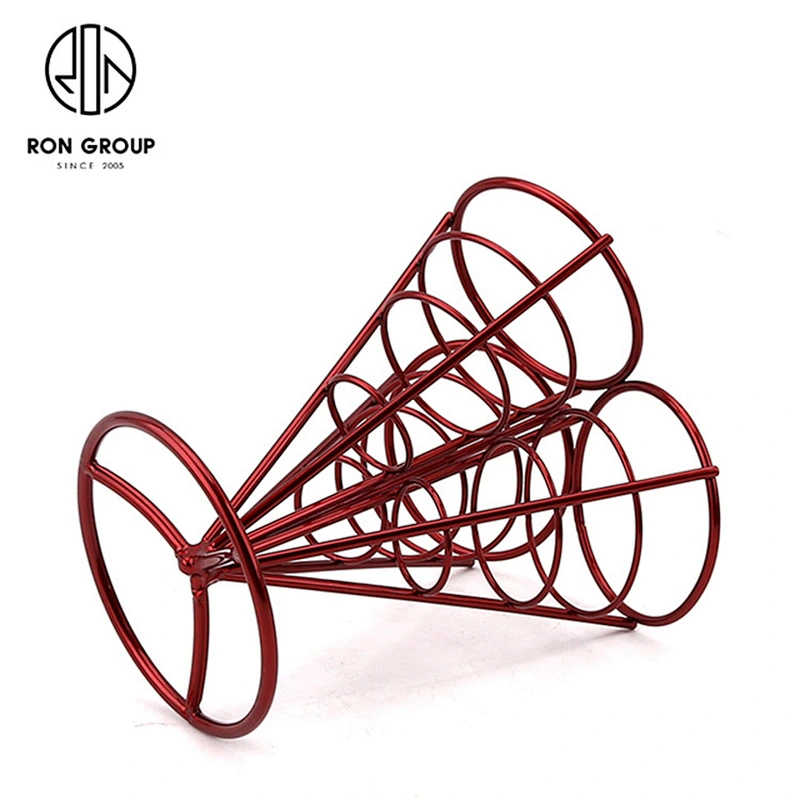 New Stainless Steel Snack Red Three Chips Finger Chips Cone Holder Stand