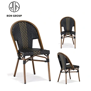 Wholesale Outdoor Aluminum Rattan Bistro Dining Chair