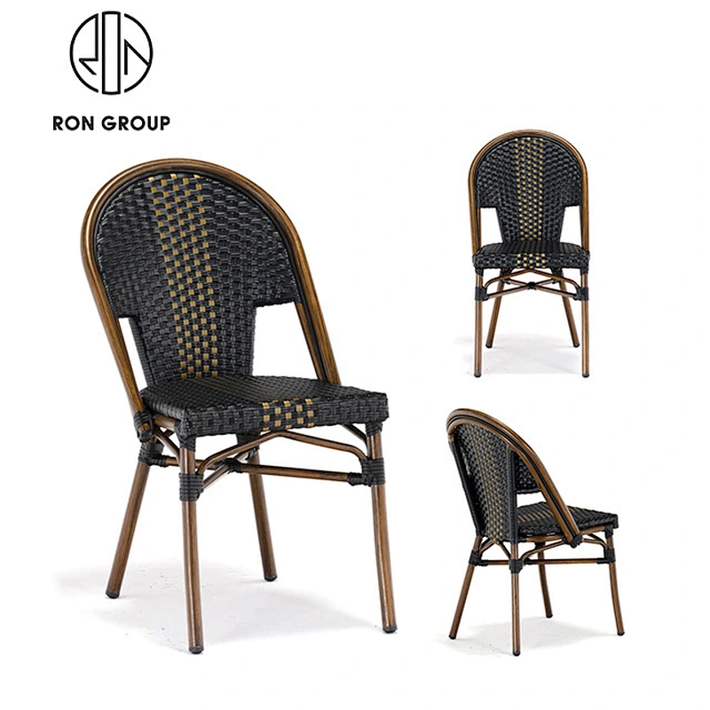 Wholesale Outdoor Aluminum Rattan Bistro Dining Chair