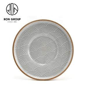 Fish Pattern Restaurant Customized Custom Ceramic Shallow Bowl