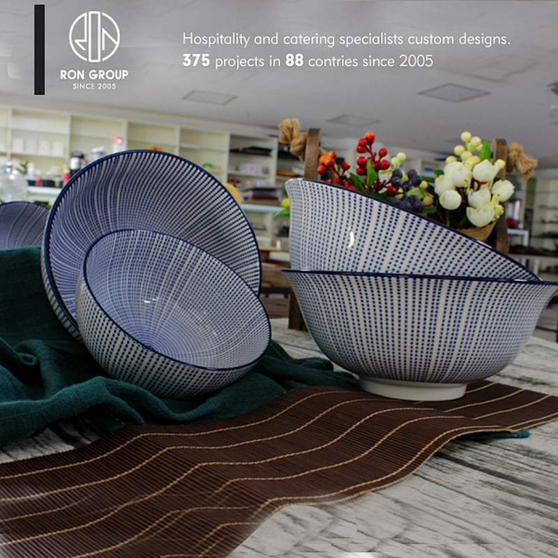Cheap fancy ceramic rice bowl with plates from China
