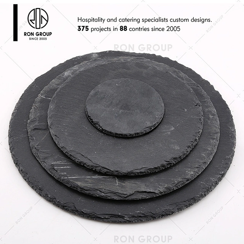 High Quality Back Slate Plate for Restaurant