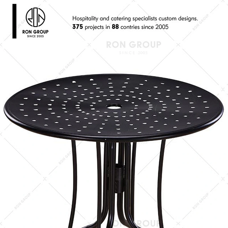Wholesale Restaurant Wooden Dining Table With Metal Frame