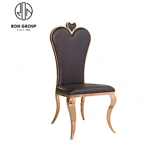Hotel stainless steel rose gold banquet wedding chair