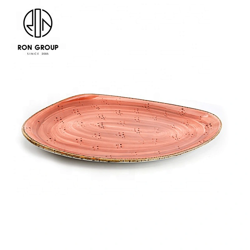 Hot Sale Irregular Shape Plate World Restaurant Dinnerware