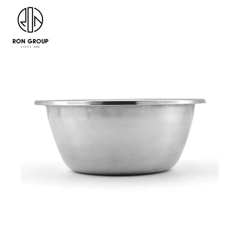 Hot Sale Hotel Kitchen Mirror Silver Metal  Mixing Food Salad Bowl
