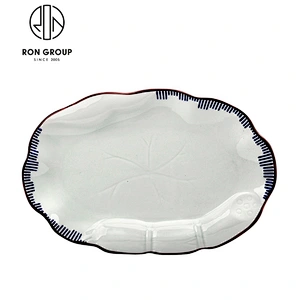 12 Inch Chinese Restaurant Unique Ceramic Dinner Plates