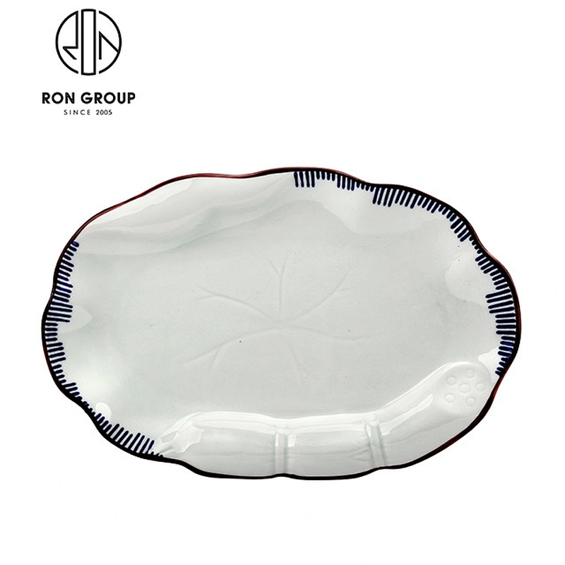12 Inch Chinese Restaurant Unique Ceramic Dinner Plates