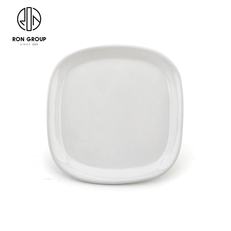 Hot Selling Restaurant Dinnerware Porcelain Round Food Square Plate