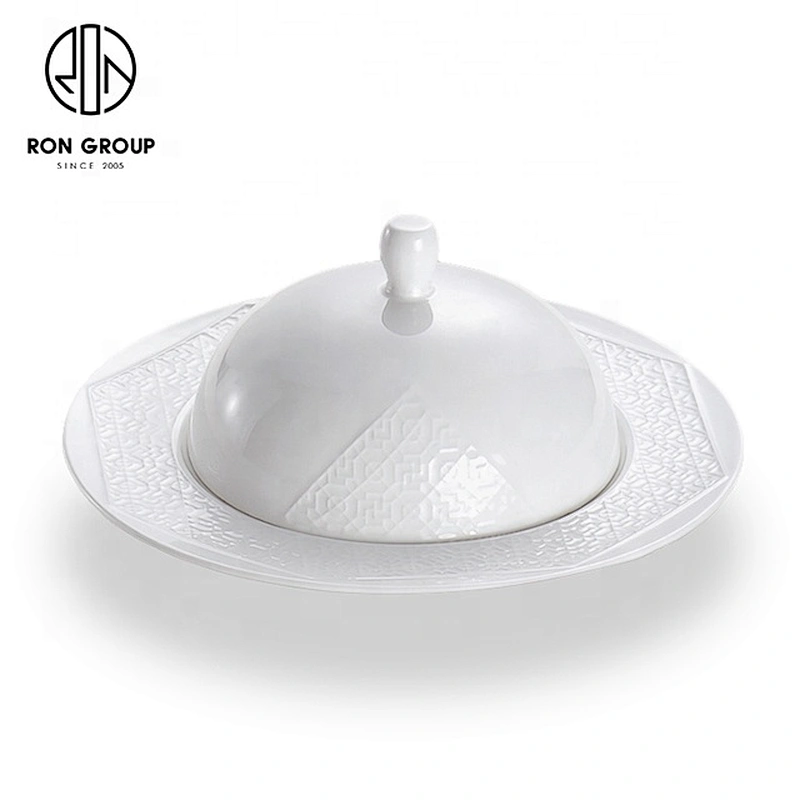 Direct Sales Western Restaurant Dedicated White Ceramic Soup Bowl
