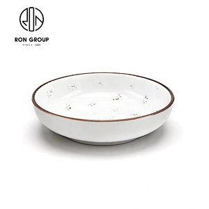 Large Capacity Restaurant Soup White Round Dinner Plates