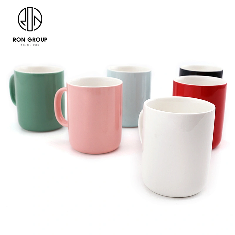 Coffee Shop Reusable Cups With Logo Ceramic Coffee With  Handle