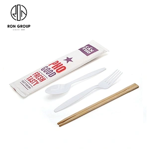 Wholesale Restaurant Take Away Disposable Plastic Fork Spoon Chopsticks