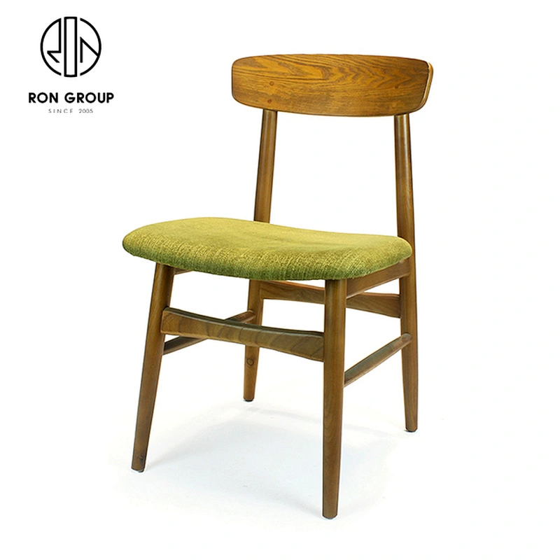 Customized Low Back Ash Solid Wood Horn Coffee Shop Chair For Hotel Restaurant