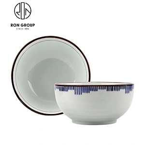 Restaurant 10 Inch Porcelain White Round Soup Bowls