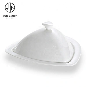 Factory Direct Sales Upscale Ceramic Triangle Soup Bowl With Lid