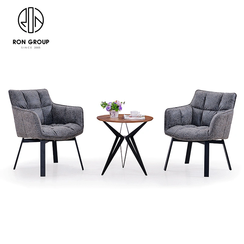 Modern Living Room Leather Metal Inner Frame Leisure Dining Chair
