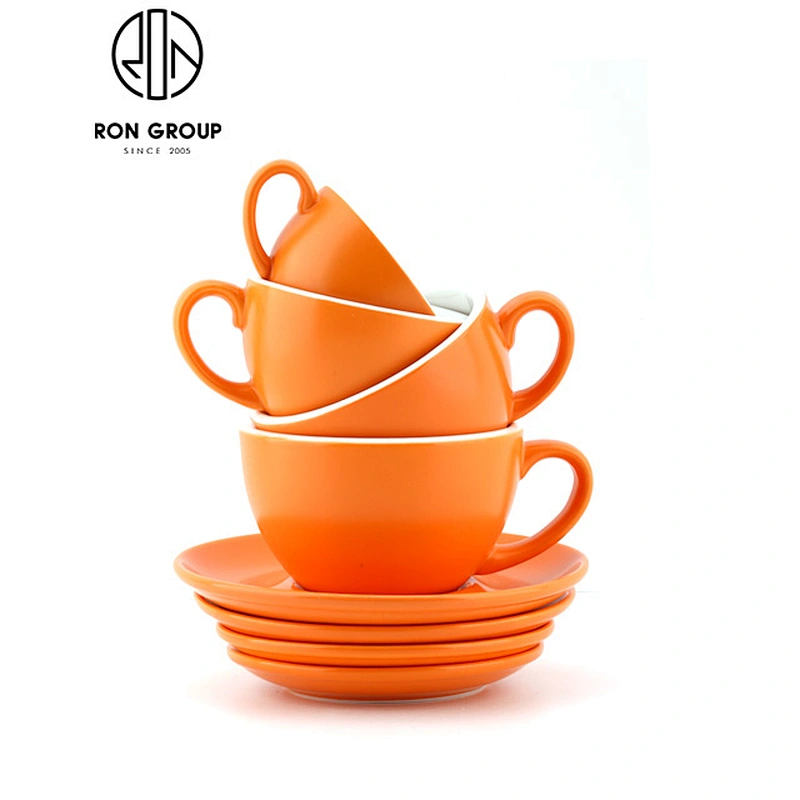 Hot Sale Customize Restaurant Coffee Shop Ceramic Coffee Cup And Plate