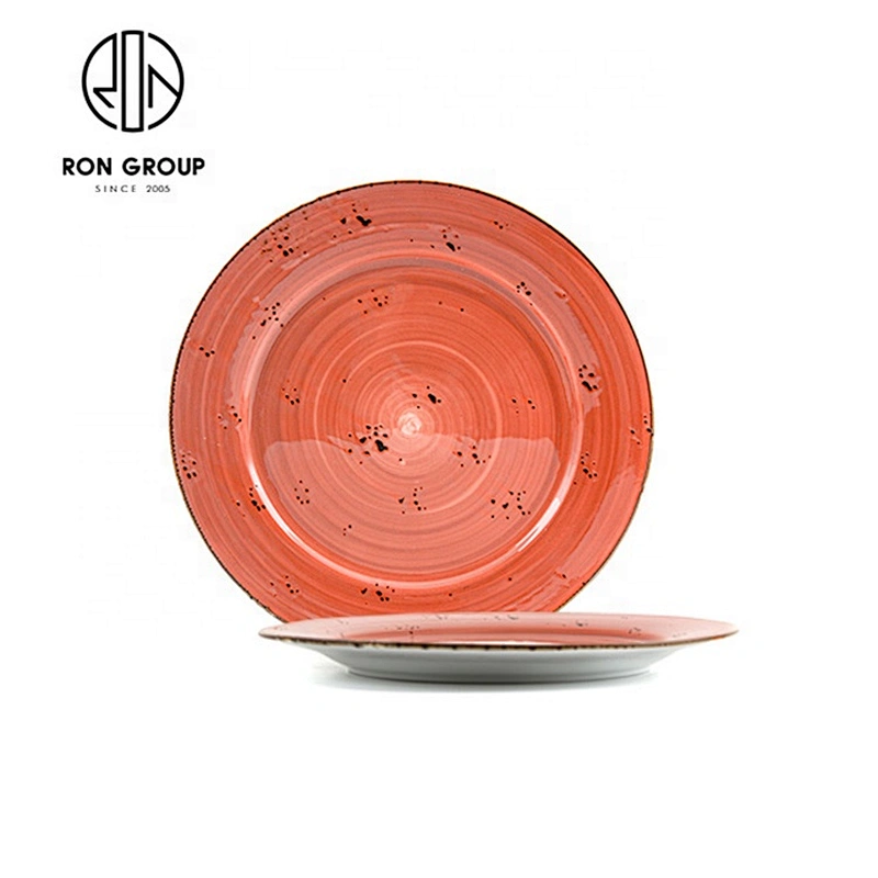 Customized Indian Red Dinner Plates Used In Restaurant