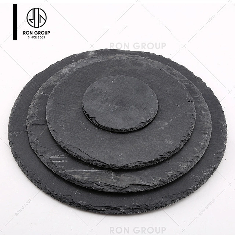 Restaurant Portable Black Heart Shaped Serving Food Tray