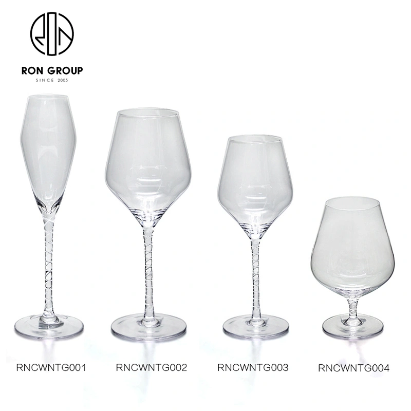 Best Selling Fashion Crystal Clear 230ml Champagne Wine Brandy Glass For Wedding