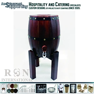 Bar oak surface stainless steel inside 3L dispenser beer tower for sale