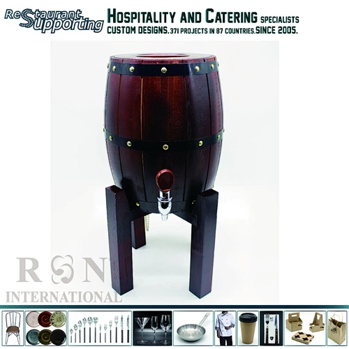 Bar oak surface stainless steel inside 3L dispenser beer tower for sale
