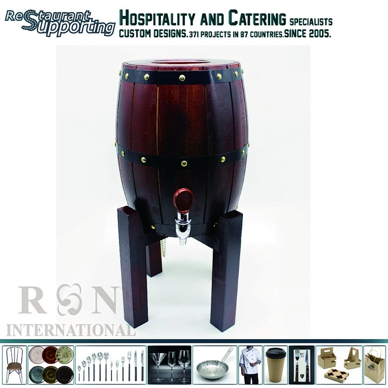 Bar oak surface stainless steel inside 3L dispenser beer tower for sale