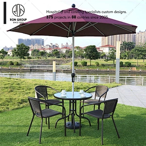 Modern durable restaurant table and chair set outdoor funiture