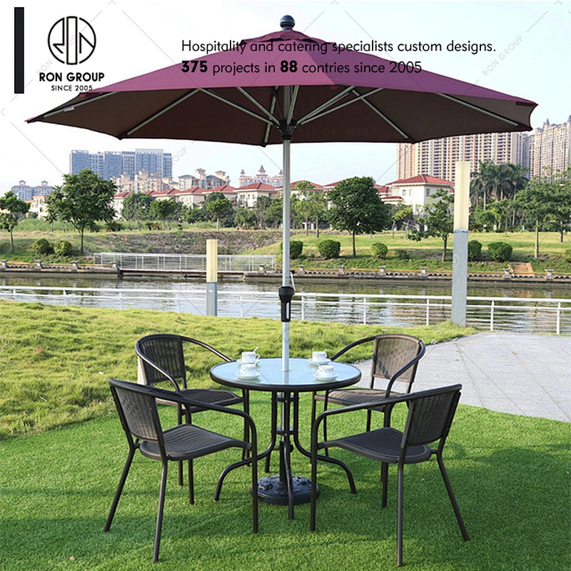 Modern durable restaurant table and chair set outdoor funiture