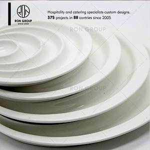 Ceramic White Dinner Plate for Restaurant Hotel Wedding
