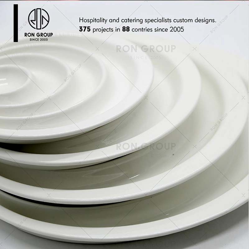 Ceramic White Dinner Plate for Restaurant Hotel Wedding