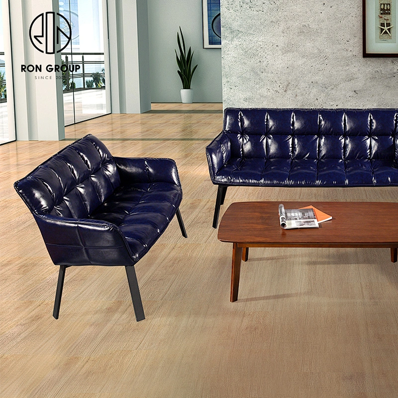 Modern Living Room Leather Metal Inner Frame Leisure Dining Chair